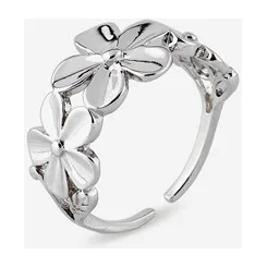 Серебристое кольцо из цветов — модель y1wq4cc