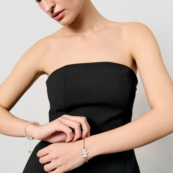 Браслет из серебра с фианитом, коллекция FOR FUN Dzhanelli Jewellery Poison Drop — модель ageyzia