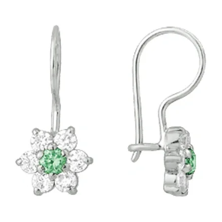 Серьги детские из серебра с фианитами — арт. 000-284017