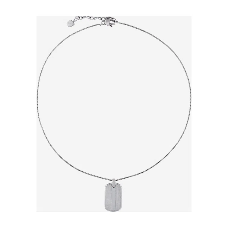 Серебристое колье с подвеской-жетоном Fossil Poison Drop — модель 6y4y99c — фото 2