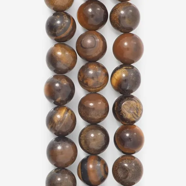 Бусины из тигрового глаза, 44-48 шт. на нитке, 8-9 мм