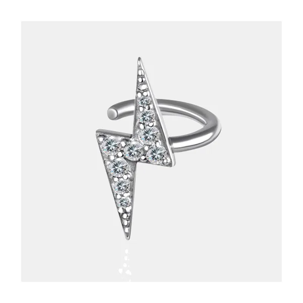 Серьги полупара из серебра с фианитами — арт. 000-399937
