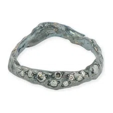 Кольцо Brave серебряное с бриллиантами Kintsugi Jewelry Poison Drop — модель sa1prna — фото 2