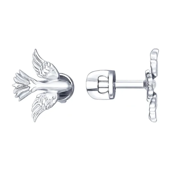 Серьги гвоздики из серебра — арт. 000-290688