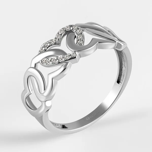 Кольцо из серебра с фианитами — арт. 000-387119
