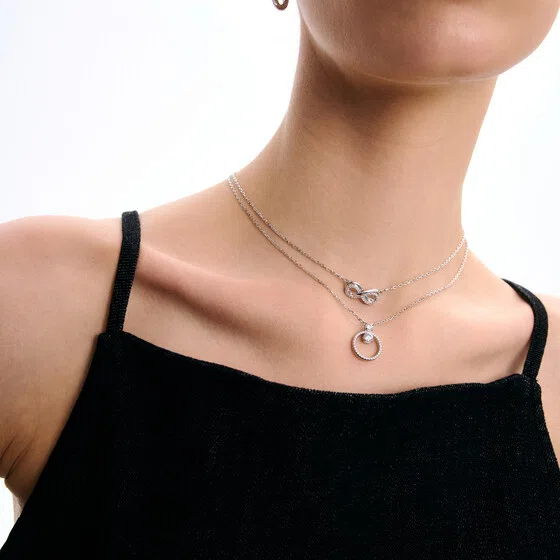 Серебристое колье с подвеской Constella с кубическим цирконием Swarovski Poison Drop — модель nck2jg1 — фото 3