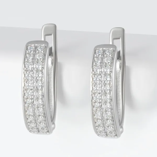 Серьги из серебра с фианитами — арт. 000-397187