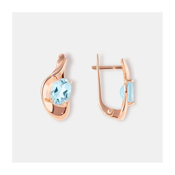 Серебряные серьги с топазами — арт. 10522-005040