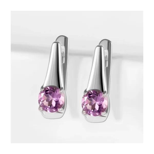 Серьги из серебра с аметистами — арт. 000-370228
