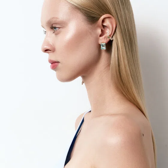 Серьги с кристальным жемчугом, Pearly Iceberg Phenomenal Studio Poison Drop — модель ma6rh05 — фото 2