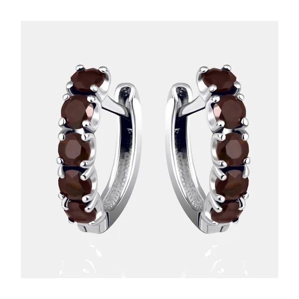 Серьги из серебра с гранатами — арт. 000-397894