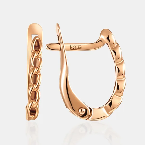 Серьги из красного золота — арт. 000-401338