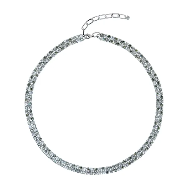 Серебряное колье с муассанитами — арт. 10722-000005