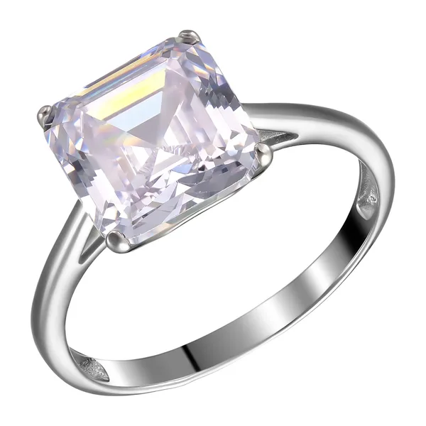 Серебряное кольцо с бриллианитом