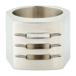THUMB GRILL Кольцо серебристое Rick Owens Poison Drop — модель xd798a0 — фото 3