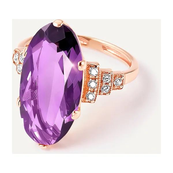 Серебряное кольцо с аметистом — арт. 10322-003862