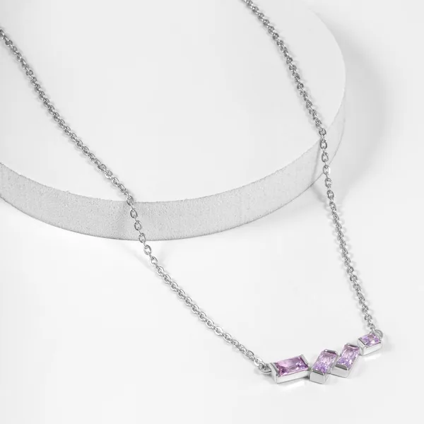 Колье из серебра с фианитами — арт. 000-393304