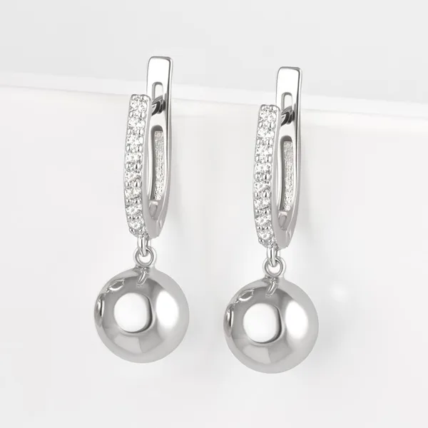 Серьги из серебра с фианитами — арт. 000-384543
