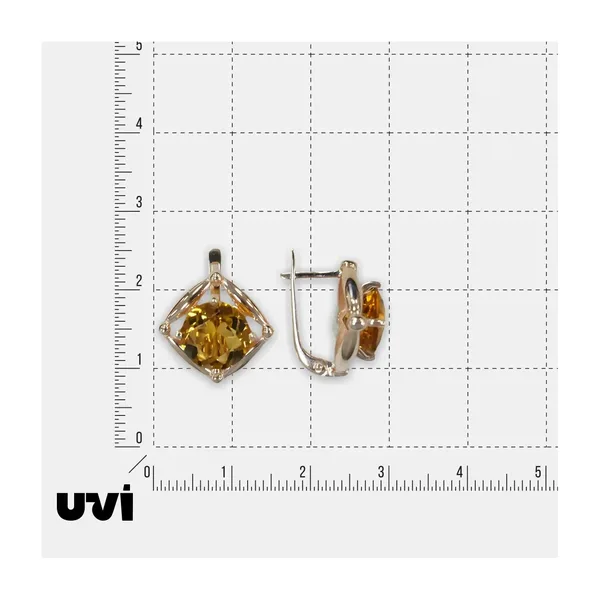 Серебряные серьги с цитринами — арт. 10522-006513