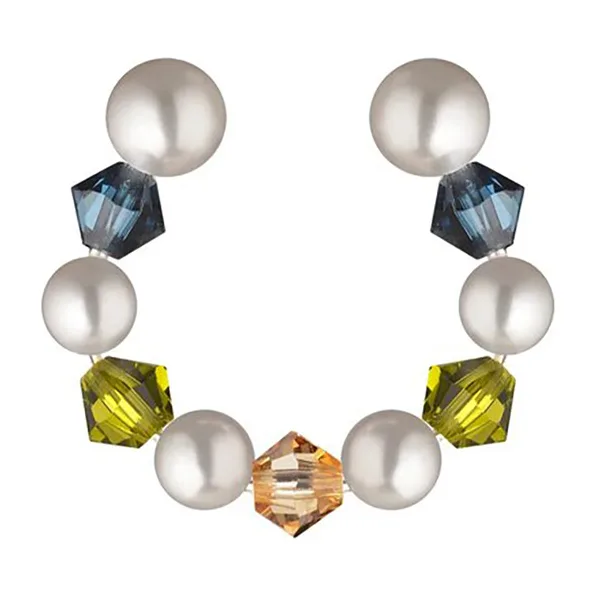 Кафф из жемчуга с цветными кристаллами Swarovski Earth Cuff — модель mm336kq