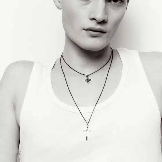 Подвеска из серебра ARTEFACT CROSS MINI PENDANT SHE IS MONO Poison Drop — модель mws3pup — фото 2
