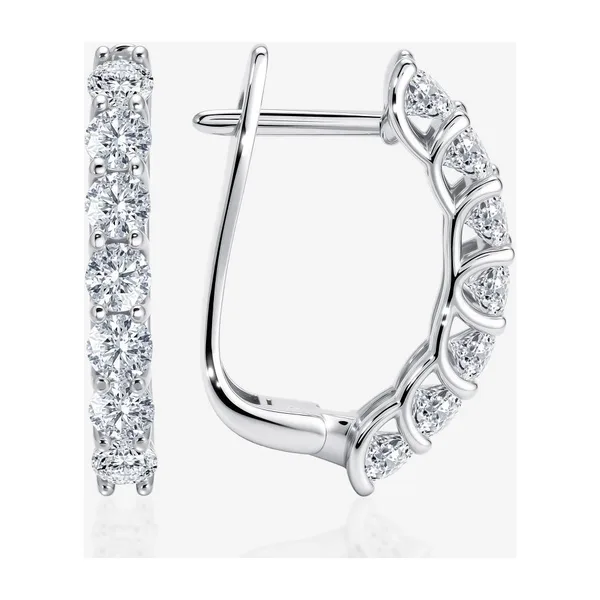 Серьги из белого золота с фианитами — арт. 000-407286