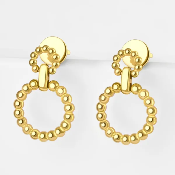 Серьги гвоздики из желтого золота — арт. 000-383278