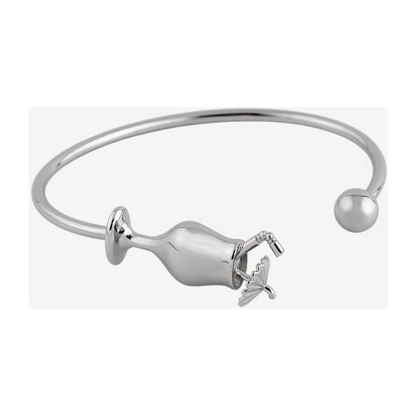 Серебристый браслет-кафф COCKTAIL MM6 Maison Margiela Poison Drop — модель q3mncq9 — фото 3