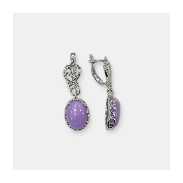 Серебряные серьги с фосфосидеритами — арт. 10522-006861