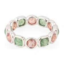 Серебряное кольцо из микса камней розового и зелёного кварца Wisteria Gems Poison Drop — модель fbkvh7n — фото 2