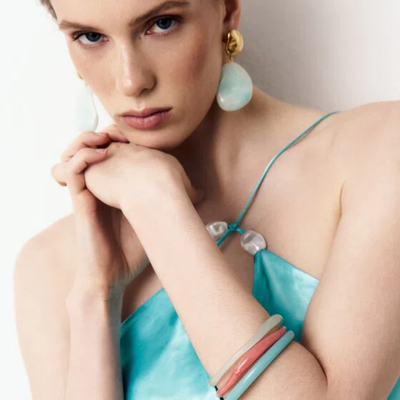Розовый браслет Thin Loop Vanessa Baroni Poison Drop — модель 6gj7t7f