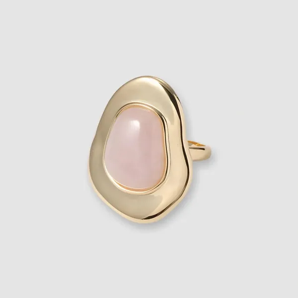 Серебряное кольцо с розовым кварцем — арт. 10322-005680