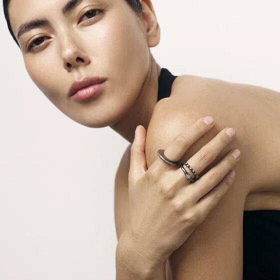 Кольцо из серебра с муассанитом Mintaka Jewellery Poison Drop — модель mwn1zig — фото 2