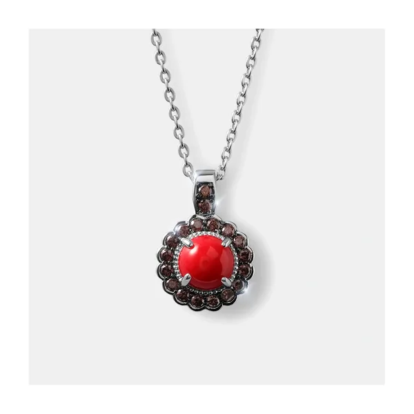 Серебряная подвеска с кораллом — арт. 10422-002257