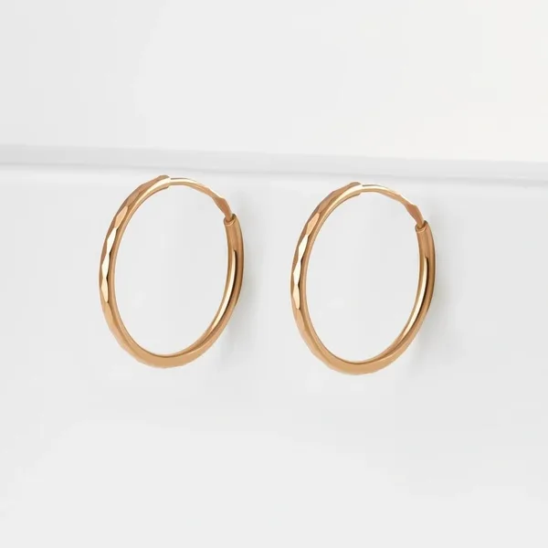 Серьги конго из красного золота — арт. 000-277304