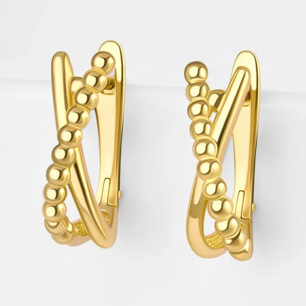 Серьги из желтого золота — арт. 000-383281