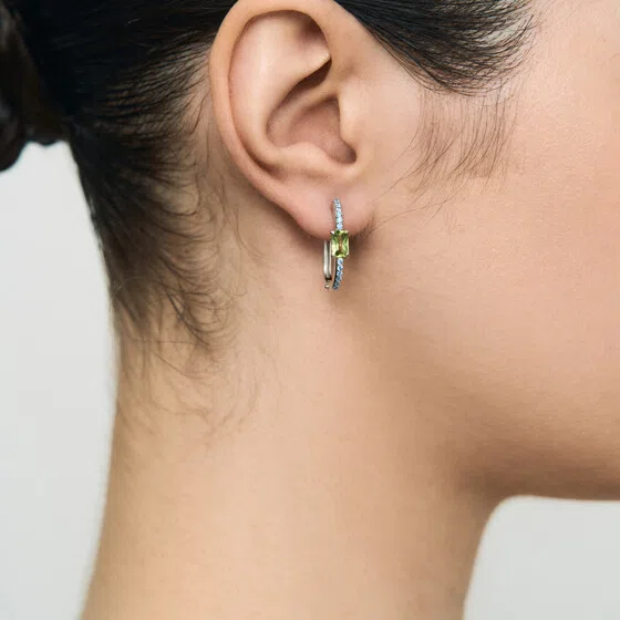 Серьги из белого золота с фианитами L'VIBE Poison Drop — модель wbiiykk — фото 3
