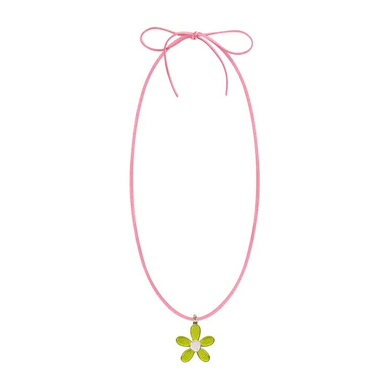 Колье-шнурок с цветком из стекла Bloomy Twist Leo Lee Poison Drop — модель h7dwmdk