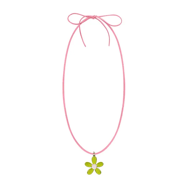 Колье-шнурок с цветком из стекла Bloomy Twist — модель h7dwmdk