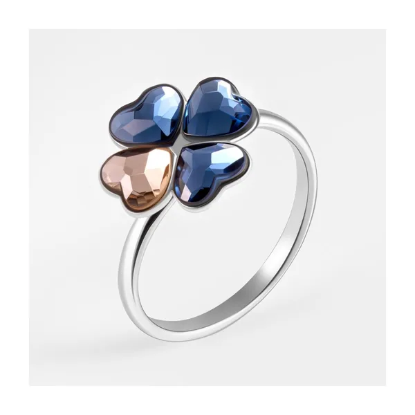 Кольцо из серебра с кристаллами swarovski — арт. 000-390289