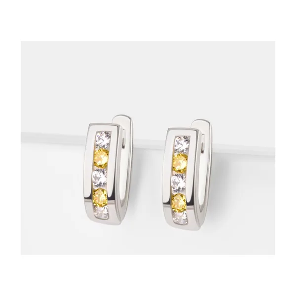 Серьги детские из серебра с фианитами — арт. 000-322319