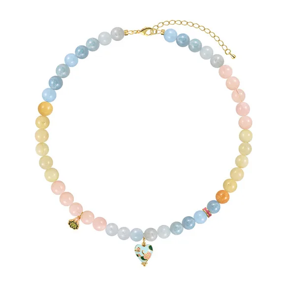Колье с бериллом Blue Heart Beads — модель 5tsc7pc