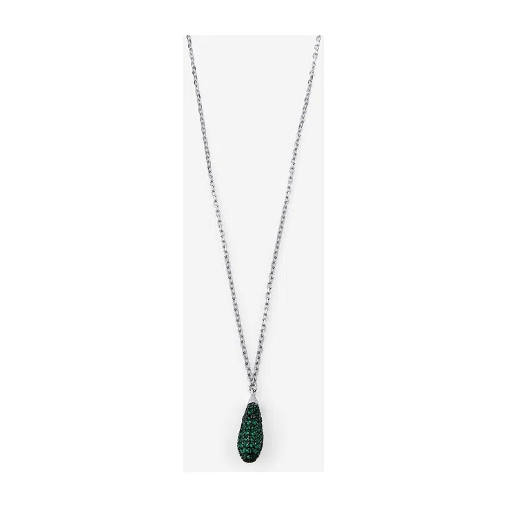 Колье из серебра с подвеской в форме капли с фианитами LIFE GREEN FANCY of Brosway Poison Drop — модель esqxmpn — фото 2