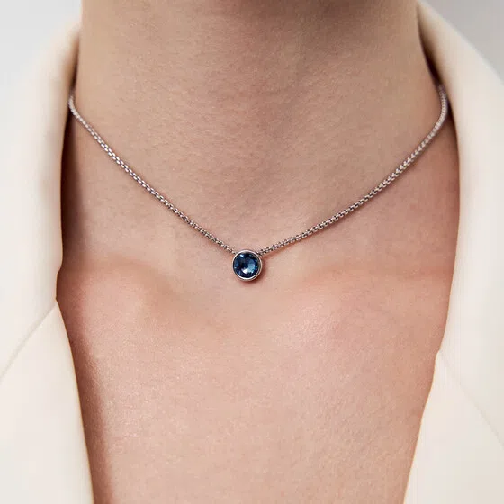 Серебристое колье с подвеской-кристаллом Herald Percy Poison Drop — модель g50c9bt — фото 3