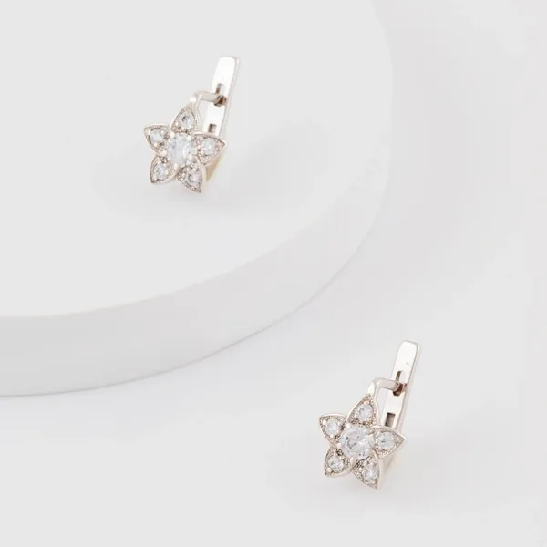 Серьги детские из серебра с фианитами — арт. 000-266608