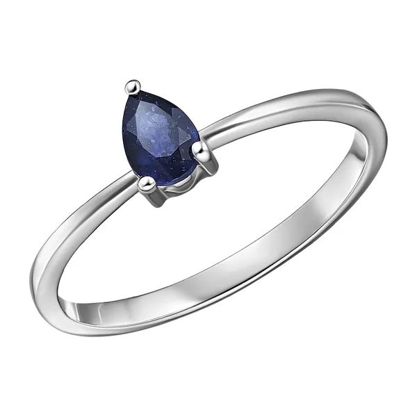 Серебряное кольцо с сапфиром