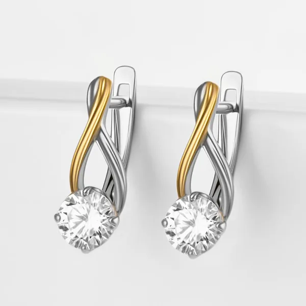 Серьги из серебра с фианитами — арт. 000-377197