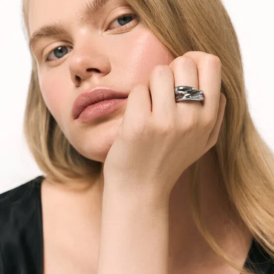 Серебристое кольцо «Стрелиция» DIVNO Poison Drop — модель ym92bjk — фото 3