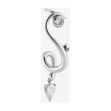 Моносерьга из белого золота из золота с синтетическим алмазом COBRA JEWELRY Poison Drop — модель v4nu6gq
