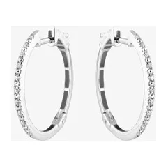 Серьги из белого золота с бриллиантами — модель 4j6mm0z